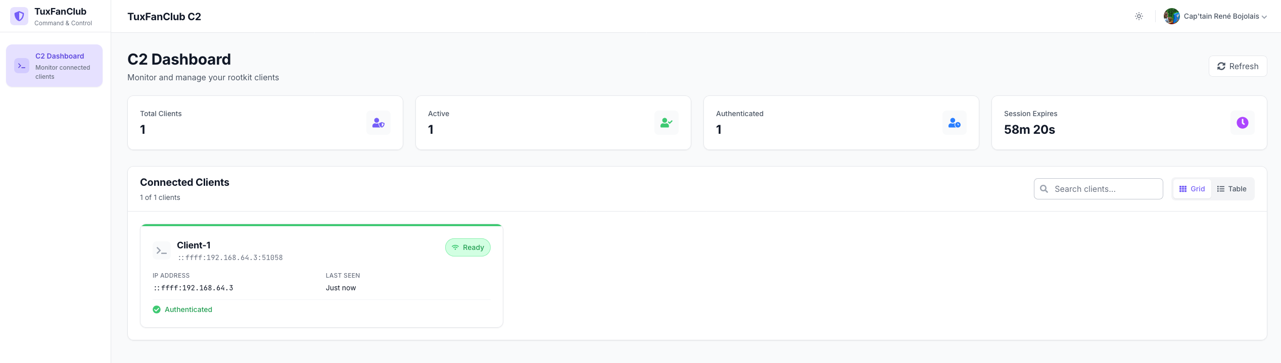 C2 Dashboard Main